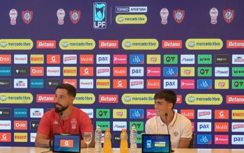 Rueda de prensa del jugador del San Lorenzo Teo Rodríguez antes del partido contra el Huracán