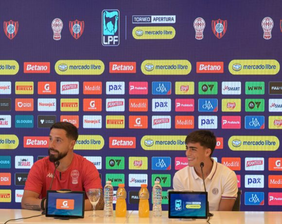Rueda de prensa del jugador del San Lorenzo Teo Rodríguez antes del partido contra el Huracán