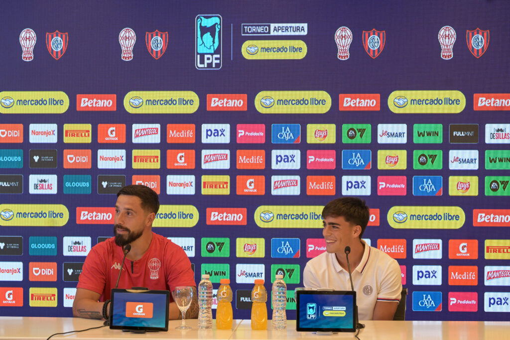 Rueda de prensa del jugador del San Lorenzo Teo Rodríguez antes del partido contra el Huracán